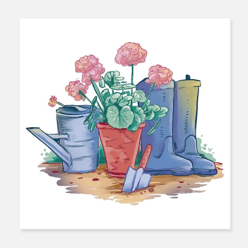 Garten Deko Art Poster 20x20 cm