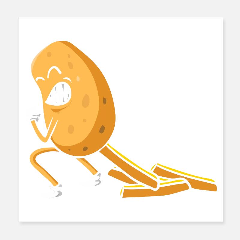Peppy Peanut Sprint Poster 8" x 8" (20x20 cm)