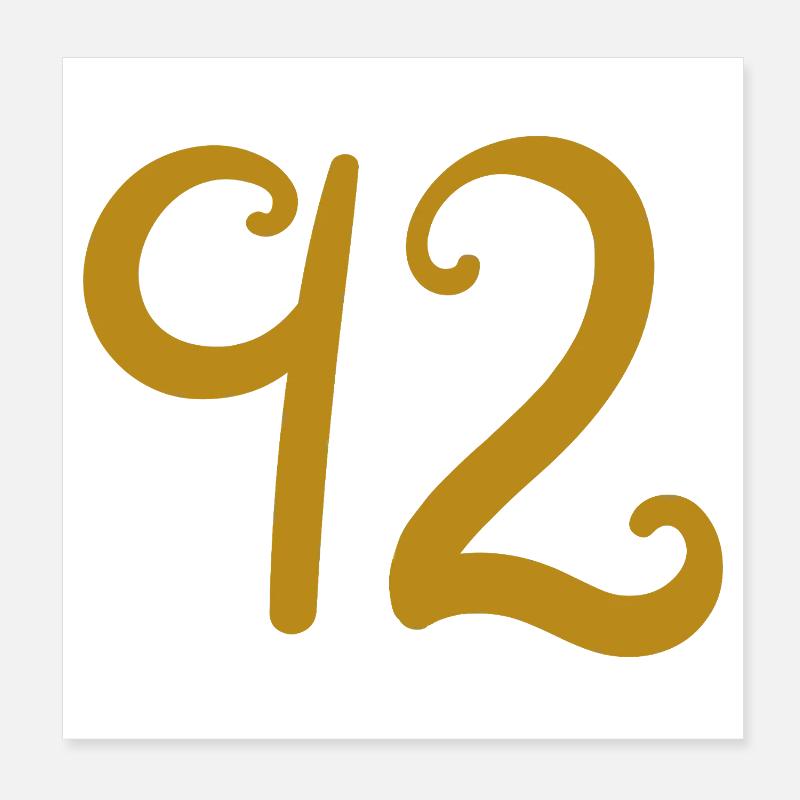 92 Poster 20 x 20 cm