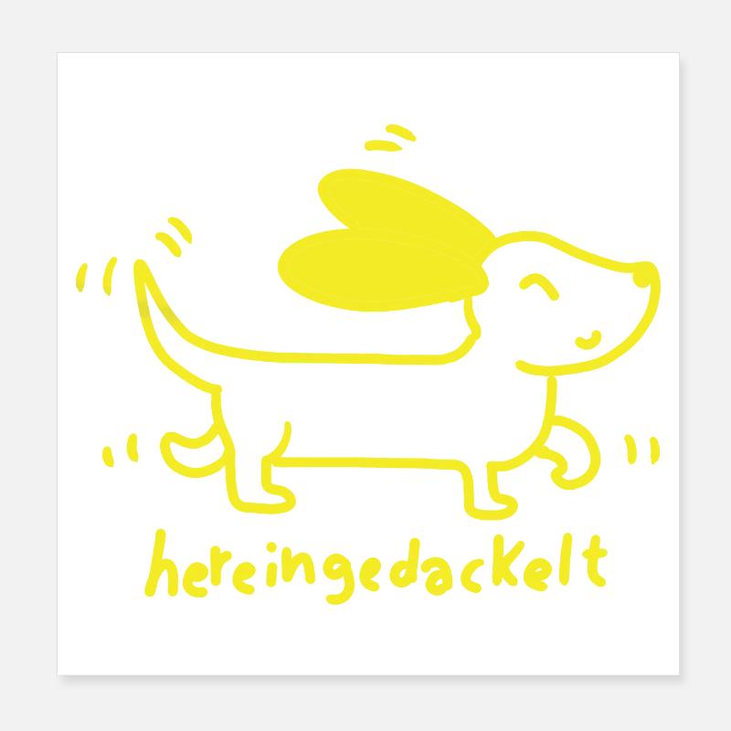 Chien jaune tacheté Poster 20 x 20 cm