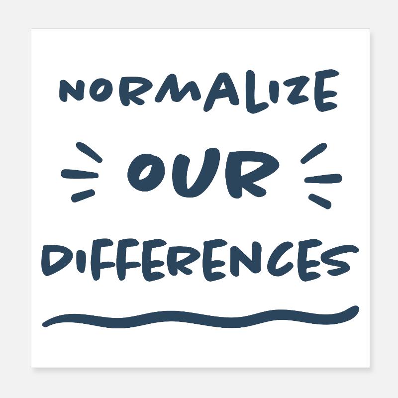 Normaliser nos différences - Inclusion Poster 20 x 20 cm