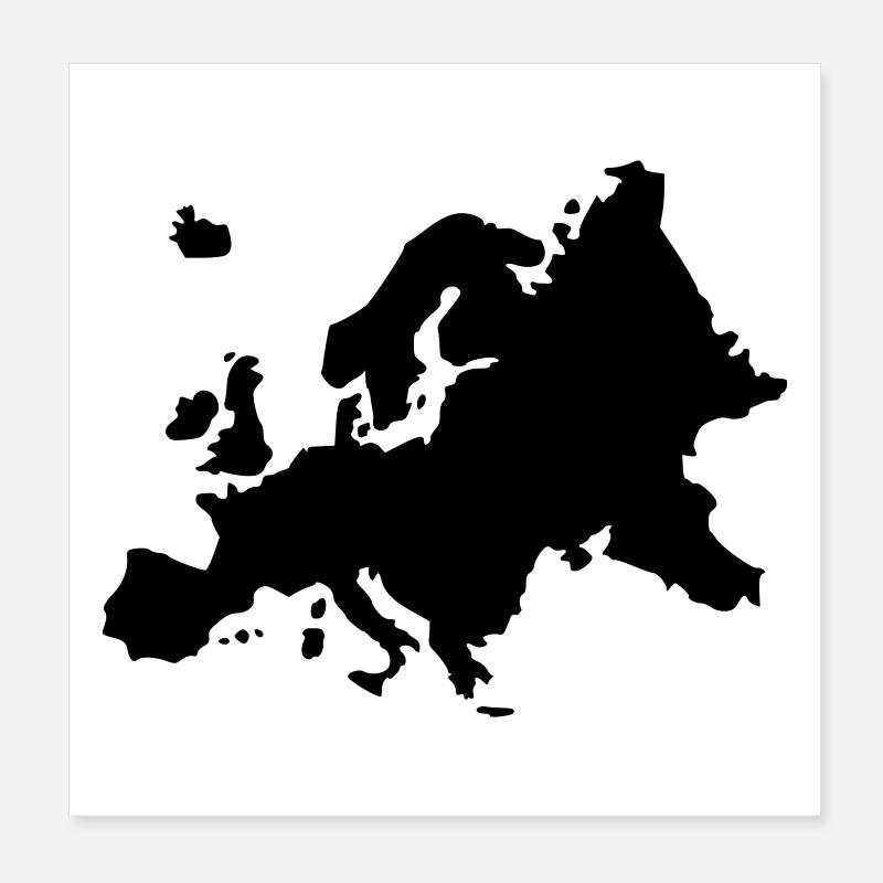 Europa Poster 20x20 cm