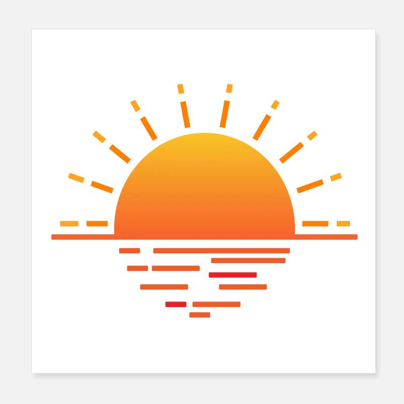 Coucher de soleil Poster 20 x 20 cm