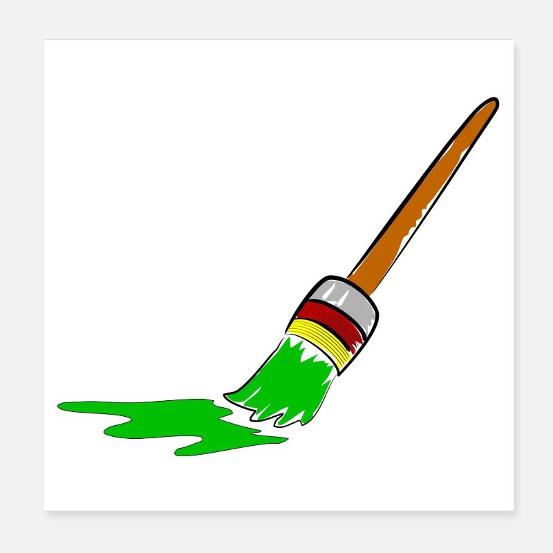 Urban Graffiti Pinsel Design Poster 20x20 cm