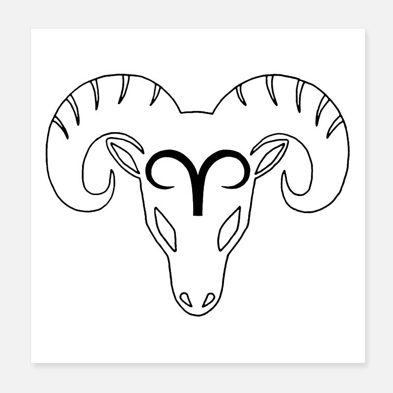 Sternzeichen: Rammbock Poster 20x20 cm