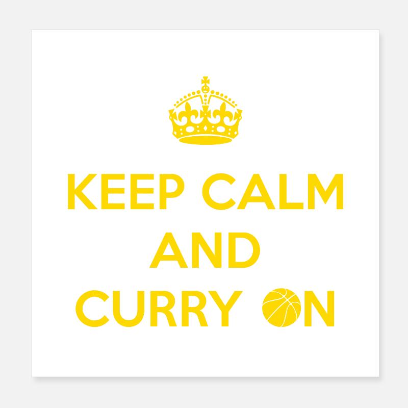 Keep Calm and Curry On - Poster 8" x 8" (20x20 cm) - white