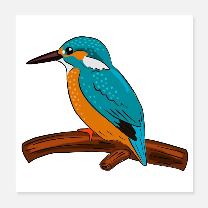 bird Poster 8" x 8" (20x20 cm)