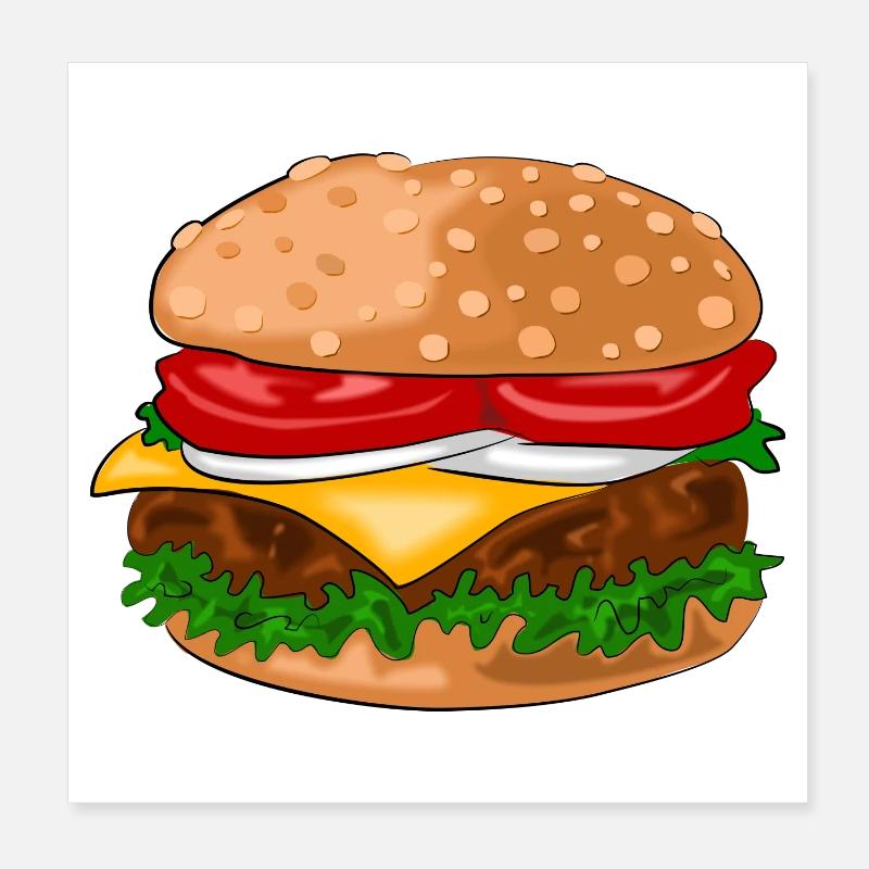 hamburger Poster 20 x 20 cm