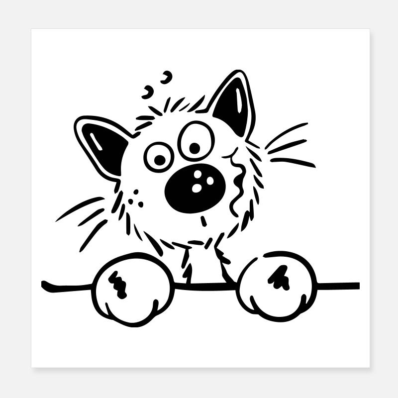 Mignon Chat Poster 20 x 20 cm