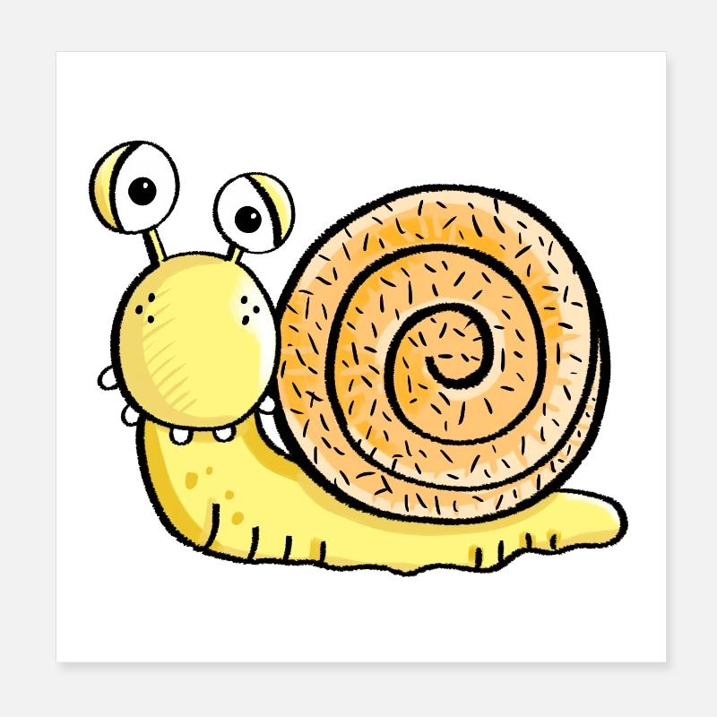 Mignon Escargot Poster 20 x 20 cm