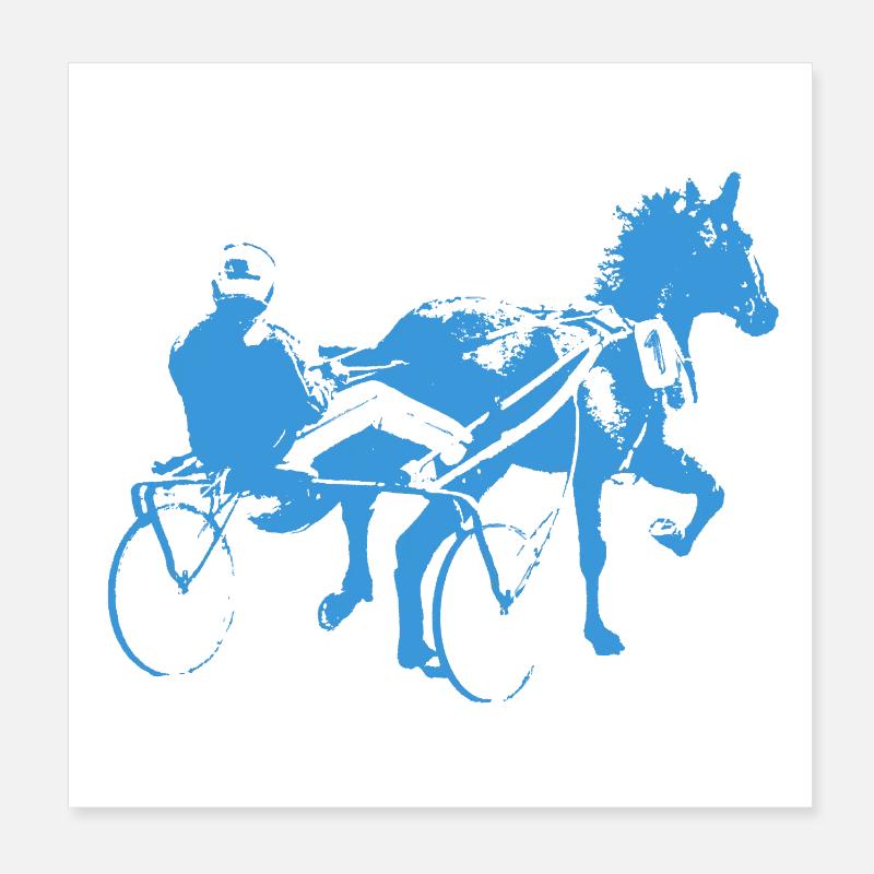 trotteur - Poster 20 x 20 cm - blanc