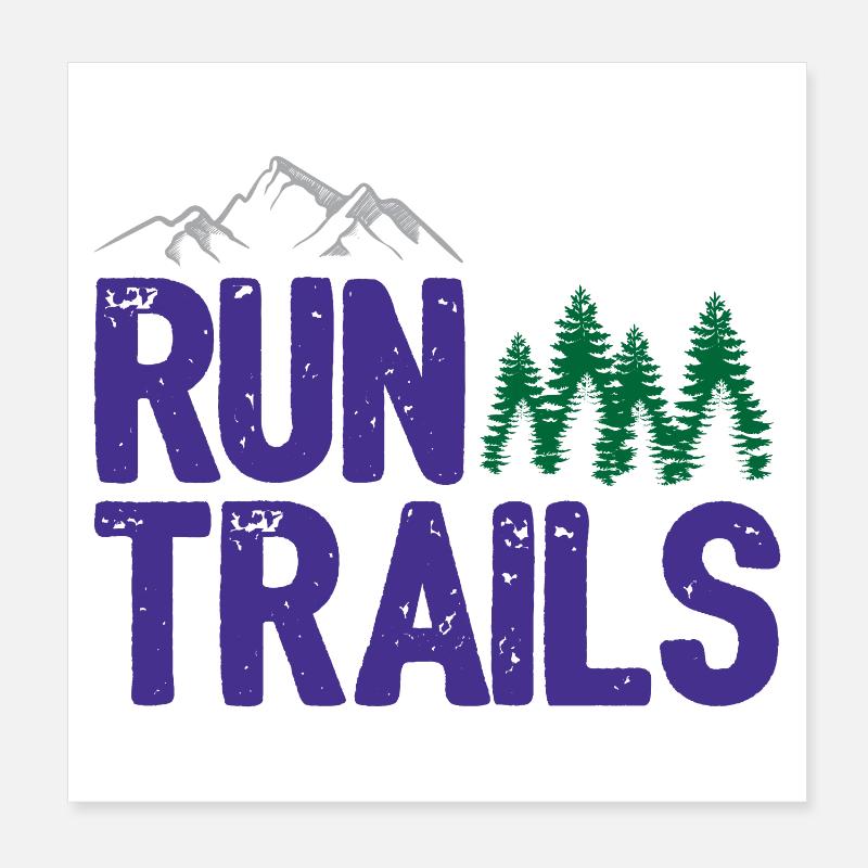 Run Trails Poster 20x20 cm