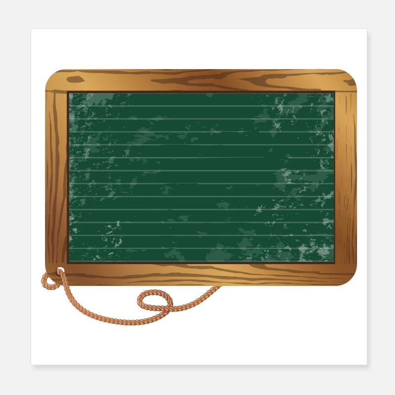 empty green slate for your own labeling Poster 8" x 8" (20x20 cm)