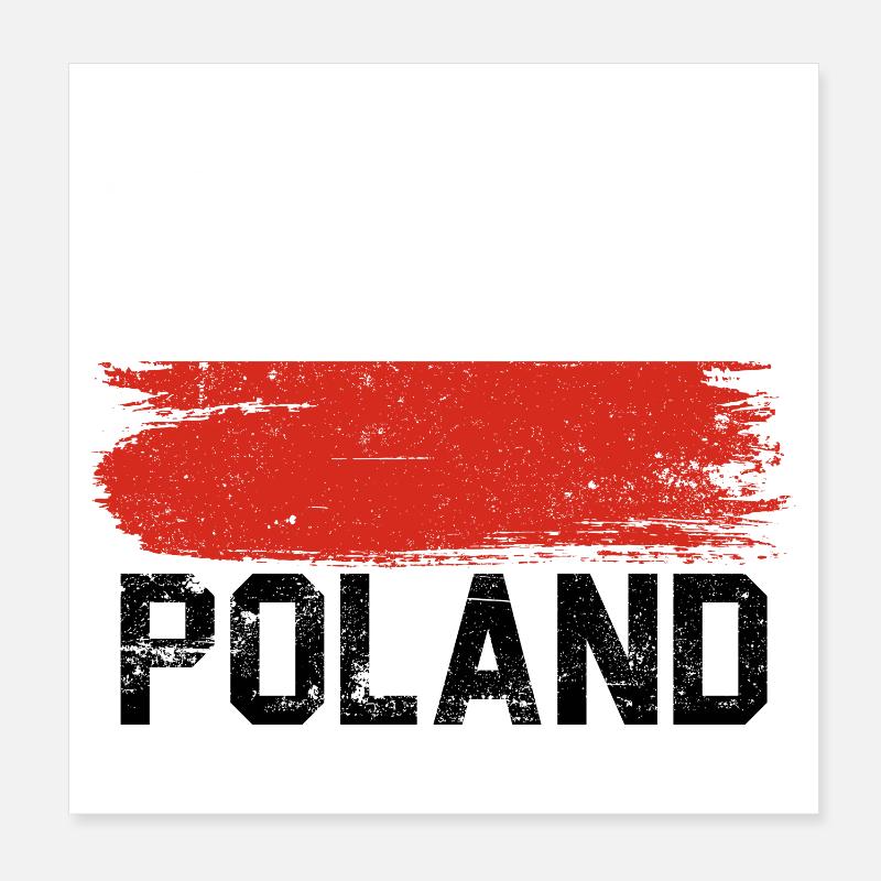 Poland flag Poster 8" x 8" (20x20 cm)