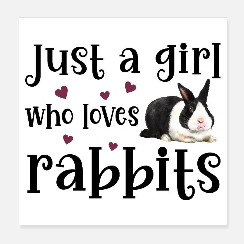 Lapin Lapin - Poster 20 x 20 cm - blanc