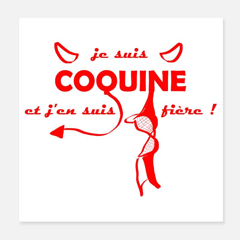 je suis coquine Poster 20 x 20 cm