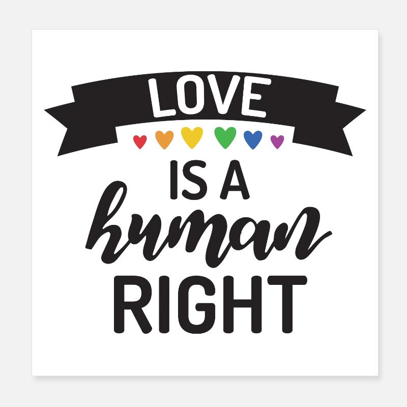 Liebe ist ein Menschenrecht Poster 20x20 cm