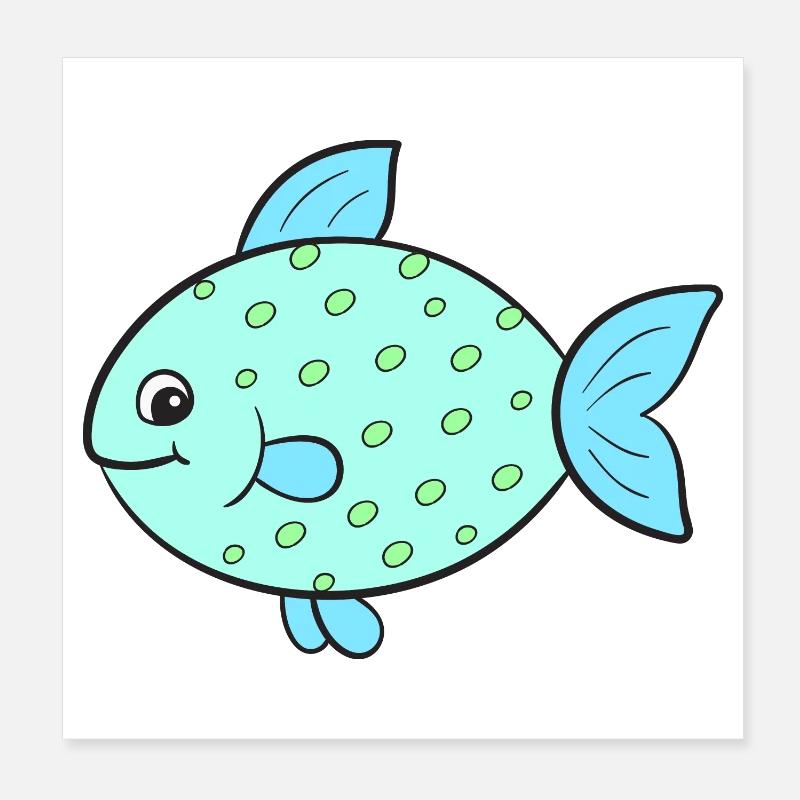 Poisson Poisson Poster 20 x 20 cm