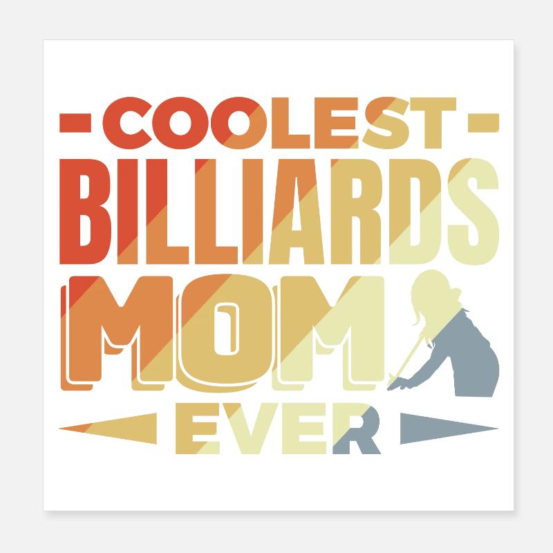 Maman Billard Poster 20 x 20 cm