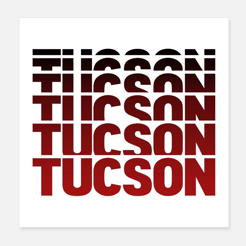 Affiche en dégradé de lettrage de Tucson Poster 20 x 20 cm