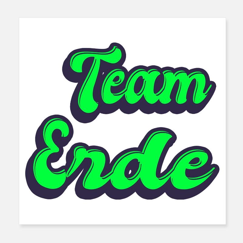 Team Erde Poster 20x20 cm