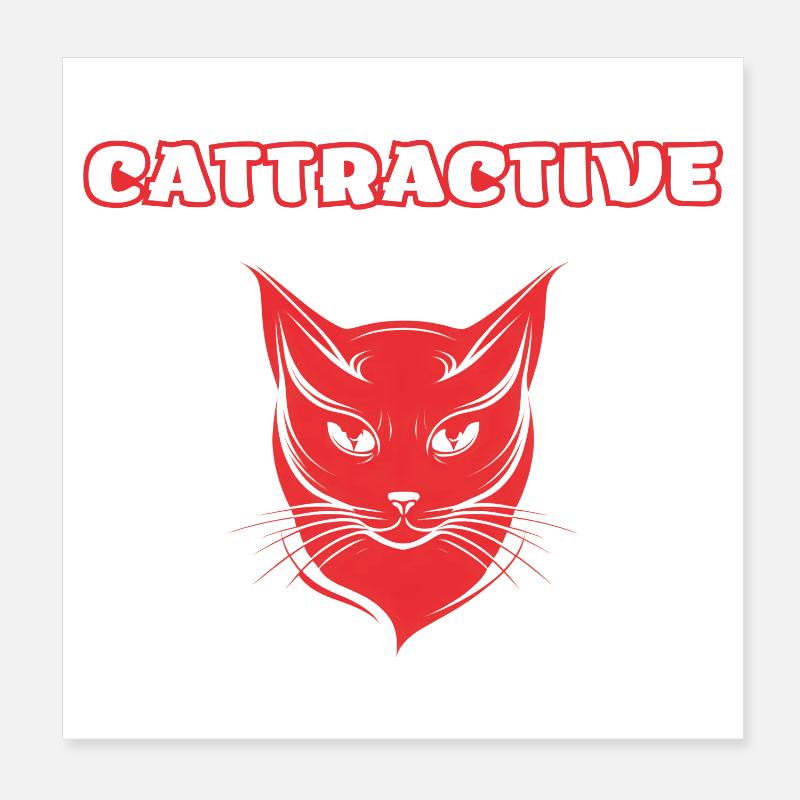 Cattractive Poster 20 x 20 cm