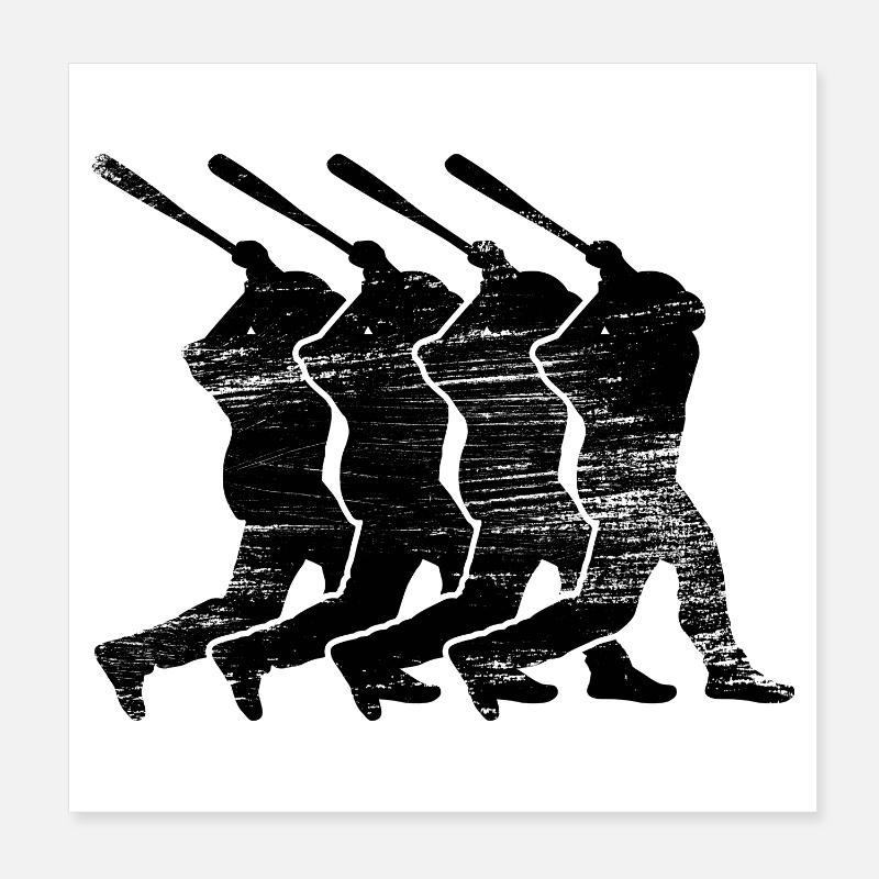 Baseballschläger Poster 20x20 cm