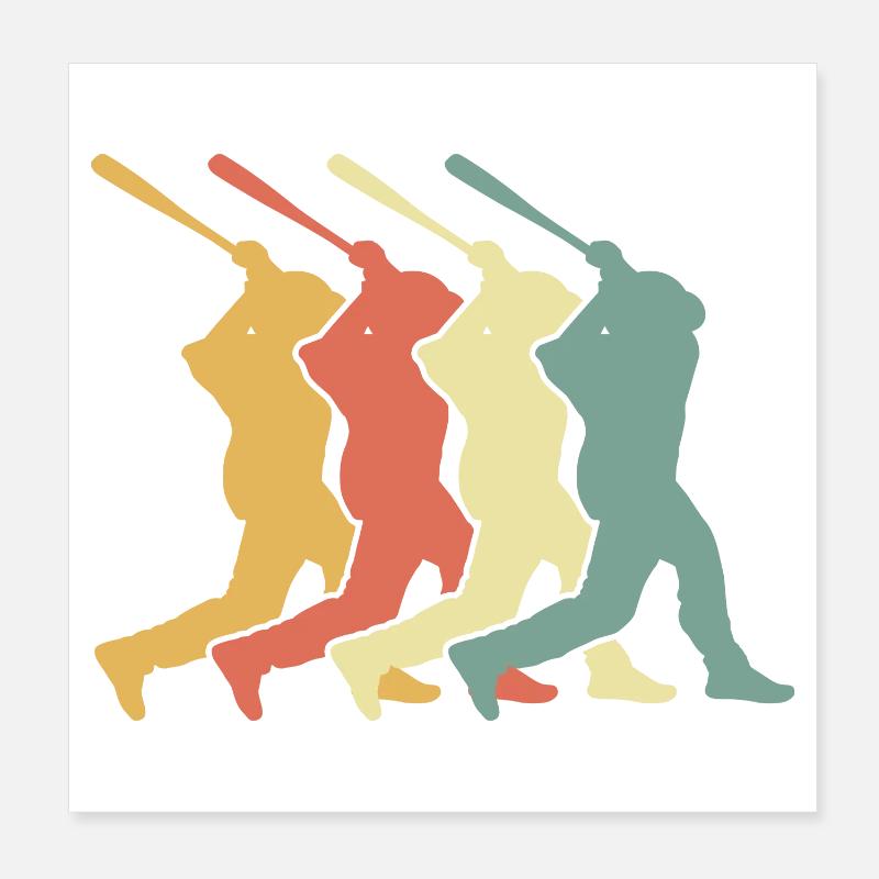 Frappeur de baseball Poster 20 x 20 cm