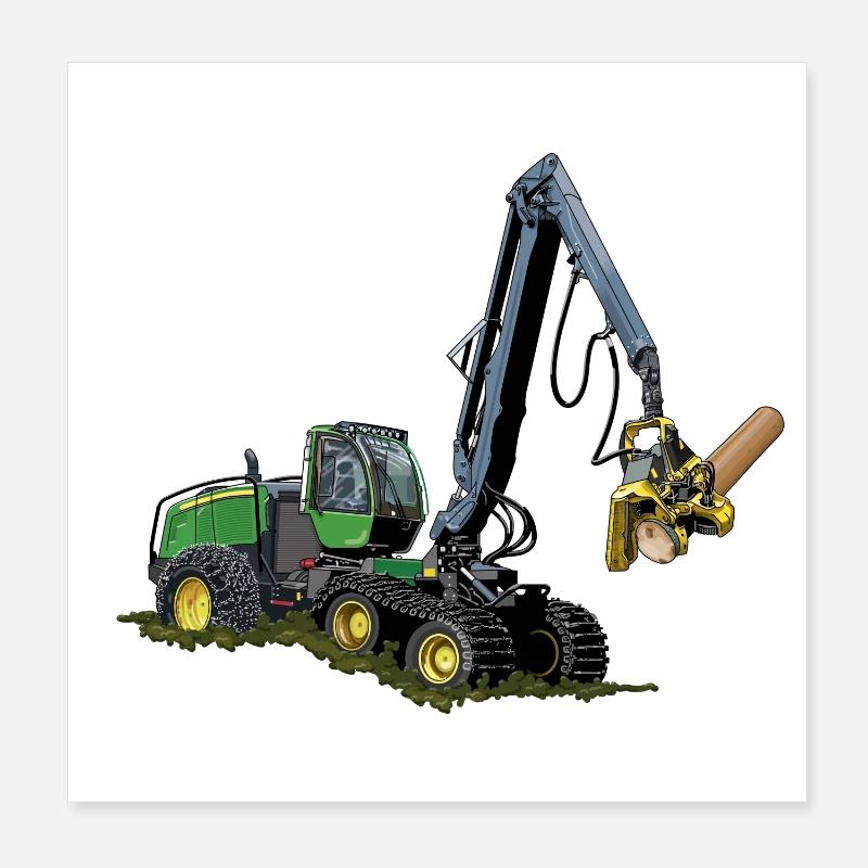 Moissonneuse-batteuse, Moissonneuse-batteuse Poster 20 x 20 cm