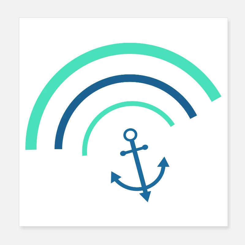 Anchor Northern Germany Sailor Sailor Captain Poster 8" x 8" (20x20 cm)