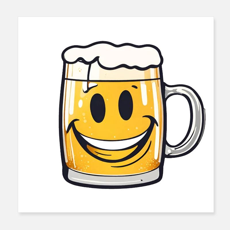 Fröhliches Bier! Poster 20x20 cm