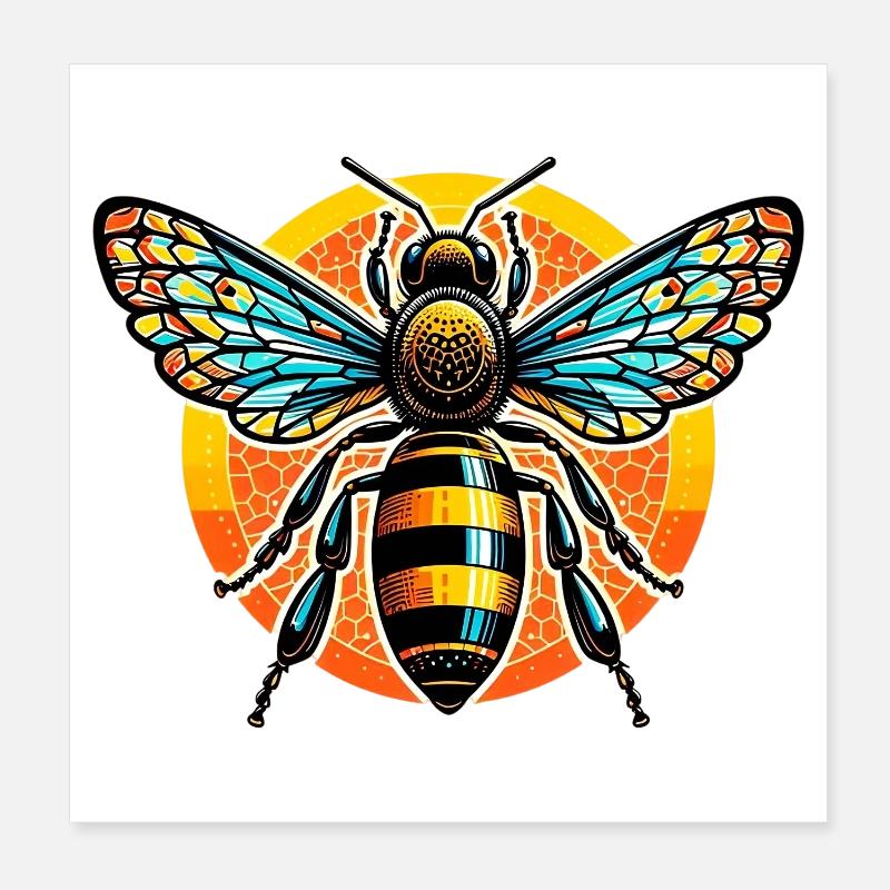Biene Poster 20x20 cm