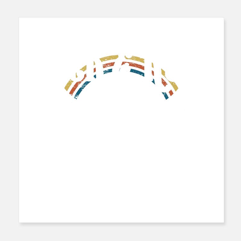 Rock & Roll Guitar - Poster 20x20 cm - Weiß