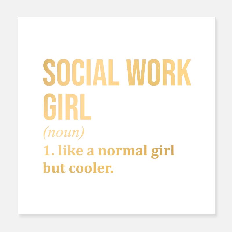 Social Work Poster 8" x 8" (20x20 cm)