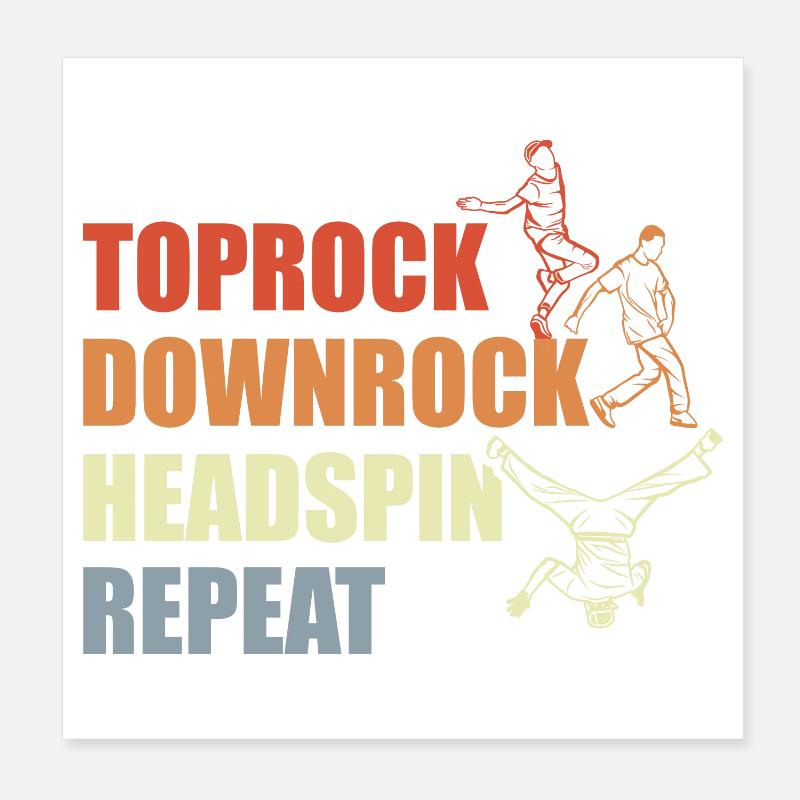 Breakdance Routine Poster 20 x 20 cm