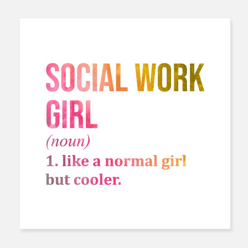 Social Work Poster 8" x 8" (20x20 cm)
