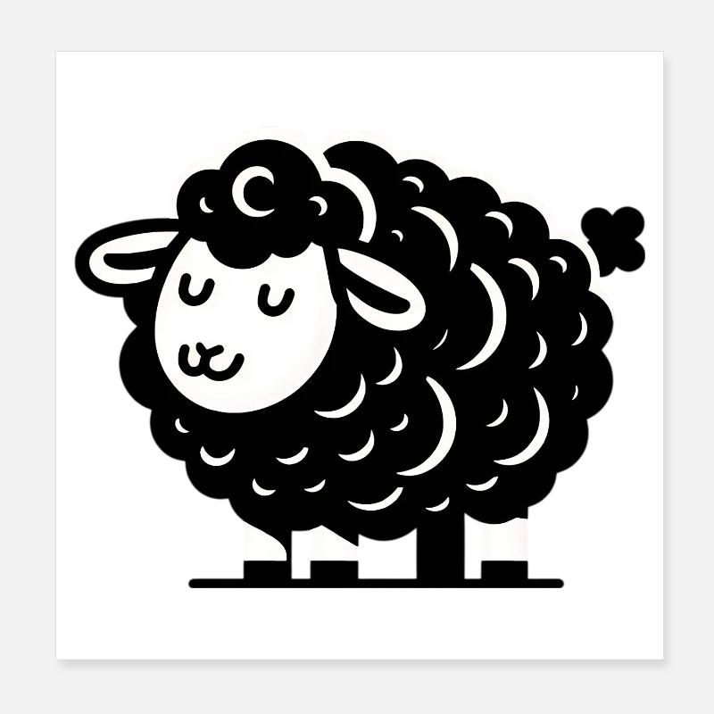 Mouton noir Poster 20 x 20 cm