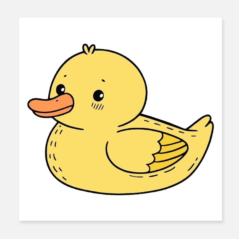 Duck Poster 8" x 8" (20x20 cm)