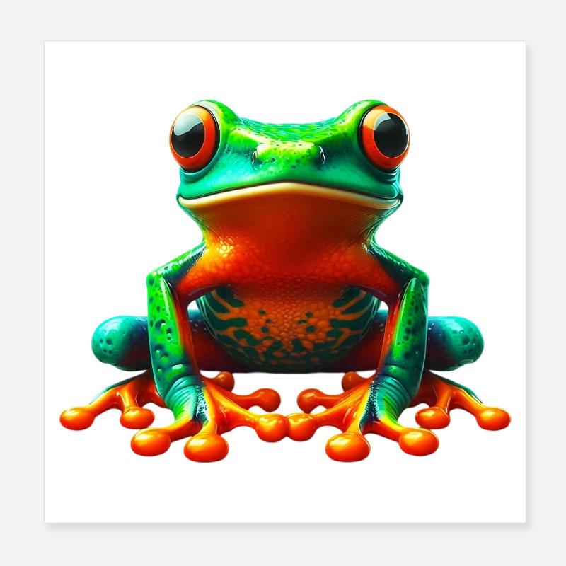 Grenouille Poster 20 x 20 cm