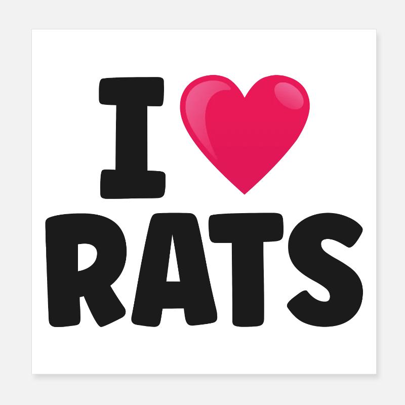 Rat Rats Poster 8" x 8" (20x20 cm)
