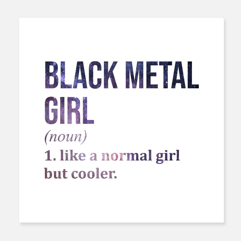 Black Metal Poster 20x20 cm