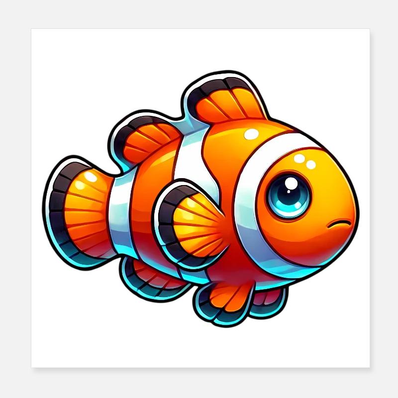 Clownfisch Poster 20x20 cm
