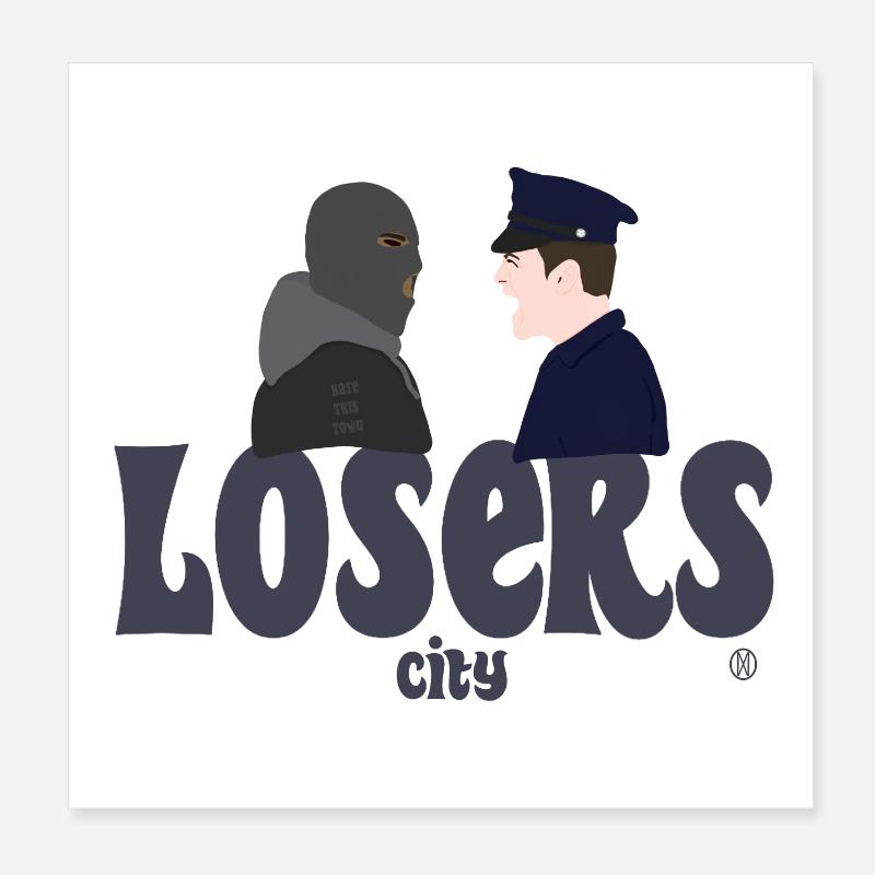 People vs Police Poster 8" x 8" (20x20 cm)