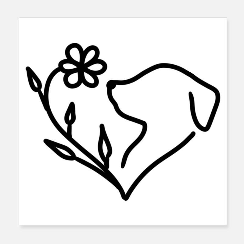 Doglover Poster 20x20 cm