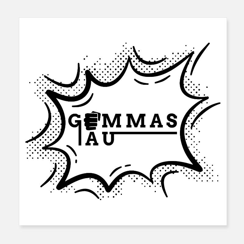 Gemmas au - let's tackle it Poster 8" x 8" (20x20 cm)