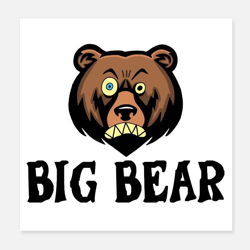 Großer Bär Poster 20x20 cm