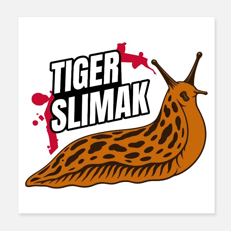 Tiger Ślimak – Das härteste Tier Polens - Poster 20x20 cm - Weiß