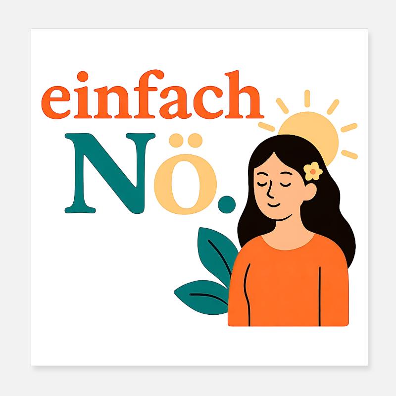 Juste non. Conception de la pleine conscience Poster 20 x 20 cm