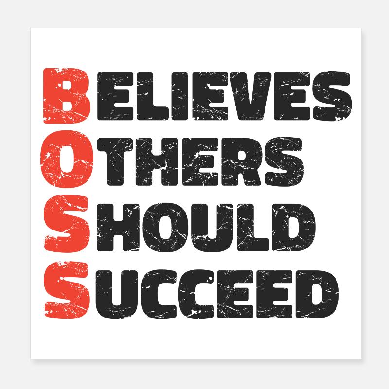 Conception de citation motivationnelle inspirante sur le point de vente Poster 20 x 20 cm
