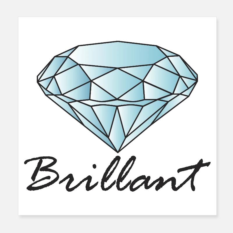 Brilliant Diamond Poster 8" x 8" (20x20 cm)
